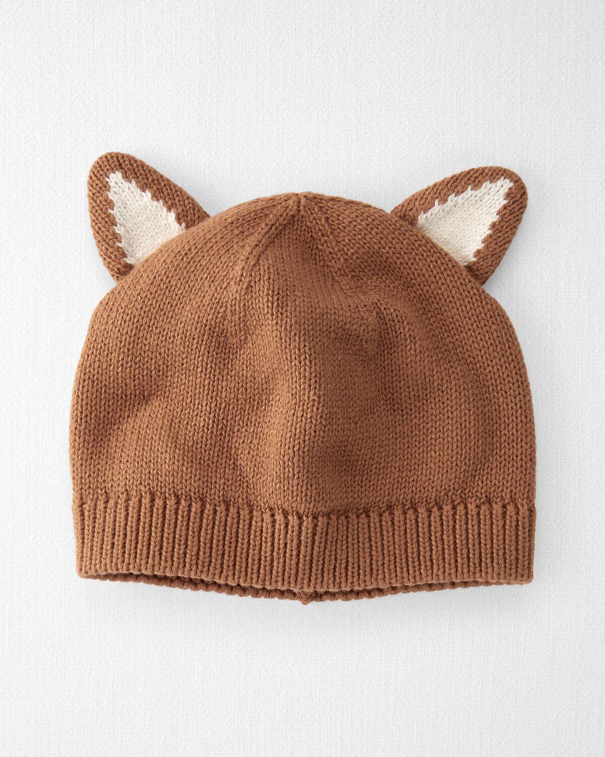 Gorro de algodón orgánico para bebé Gorra de punto Fox