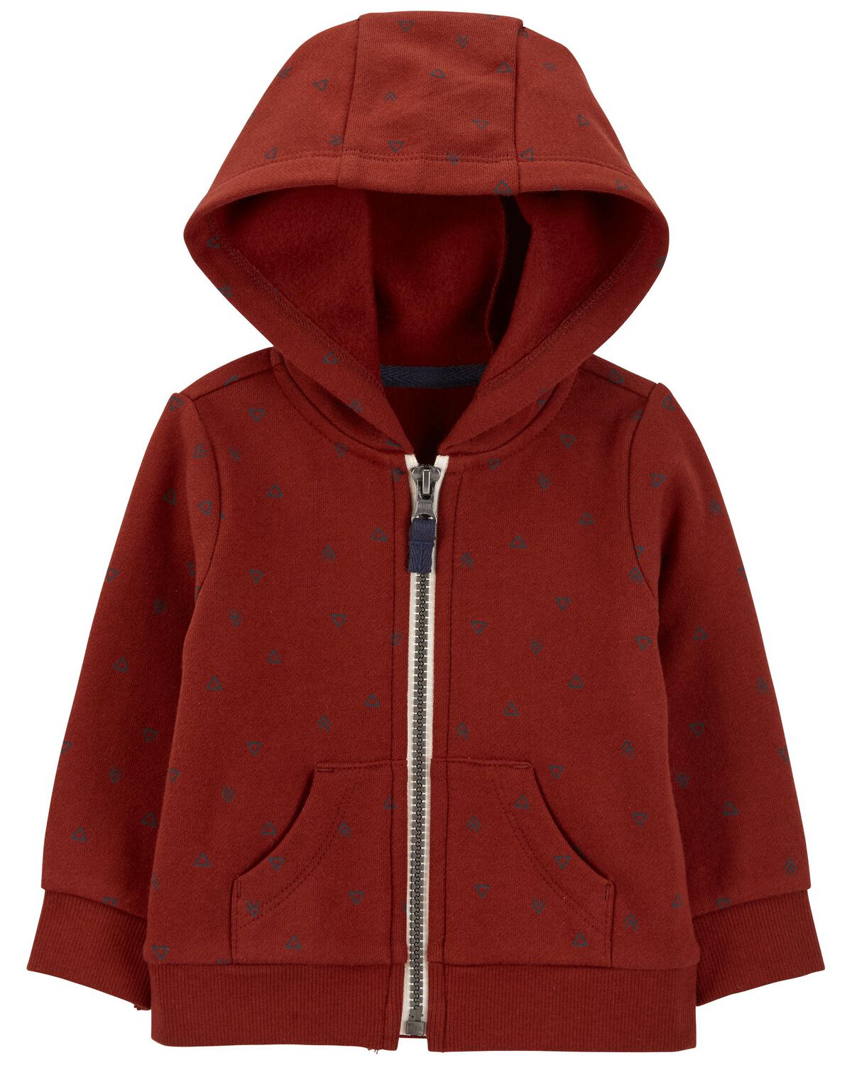 Sudadera con capucha de vellón con cremallera para bebé
