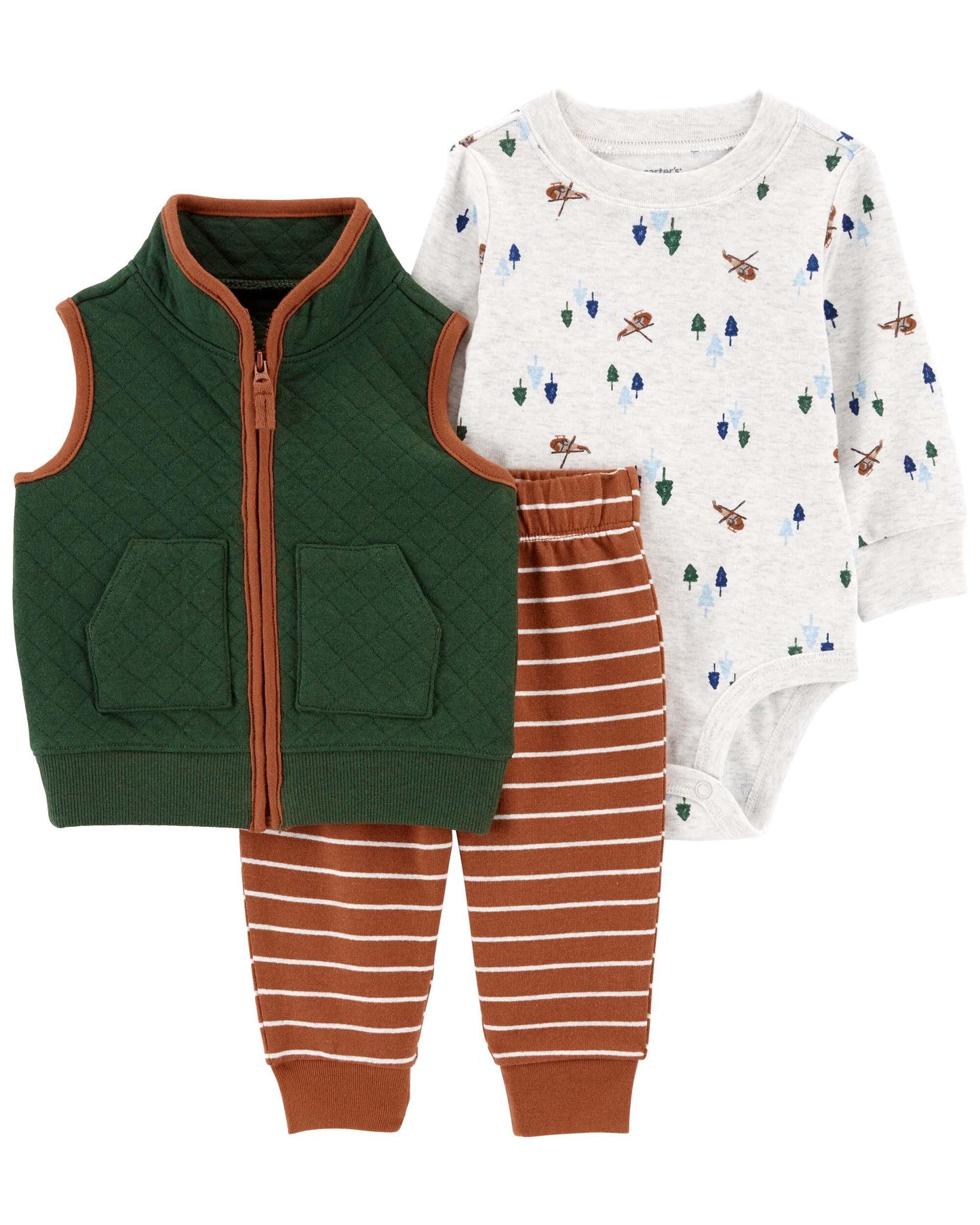 Conjunto de chaleco pequeño de 3 piezas para bebé