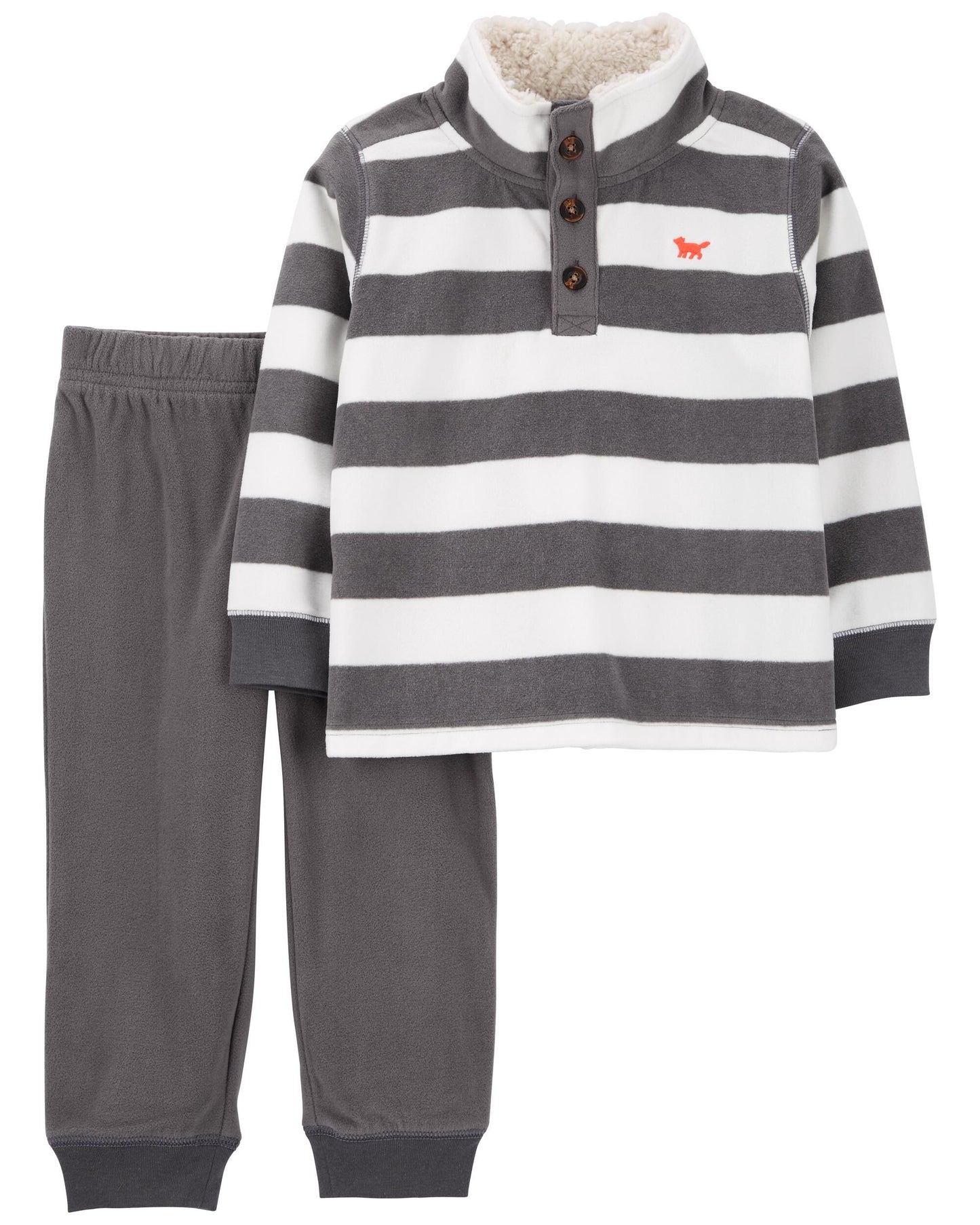 Conjunto de suéter y pantalón a rayas de 2 piezas para niños pequeños